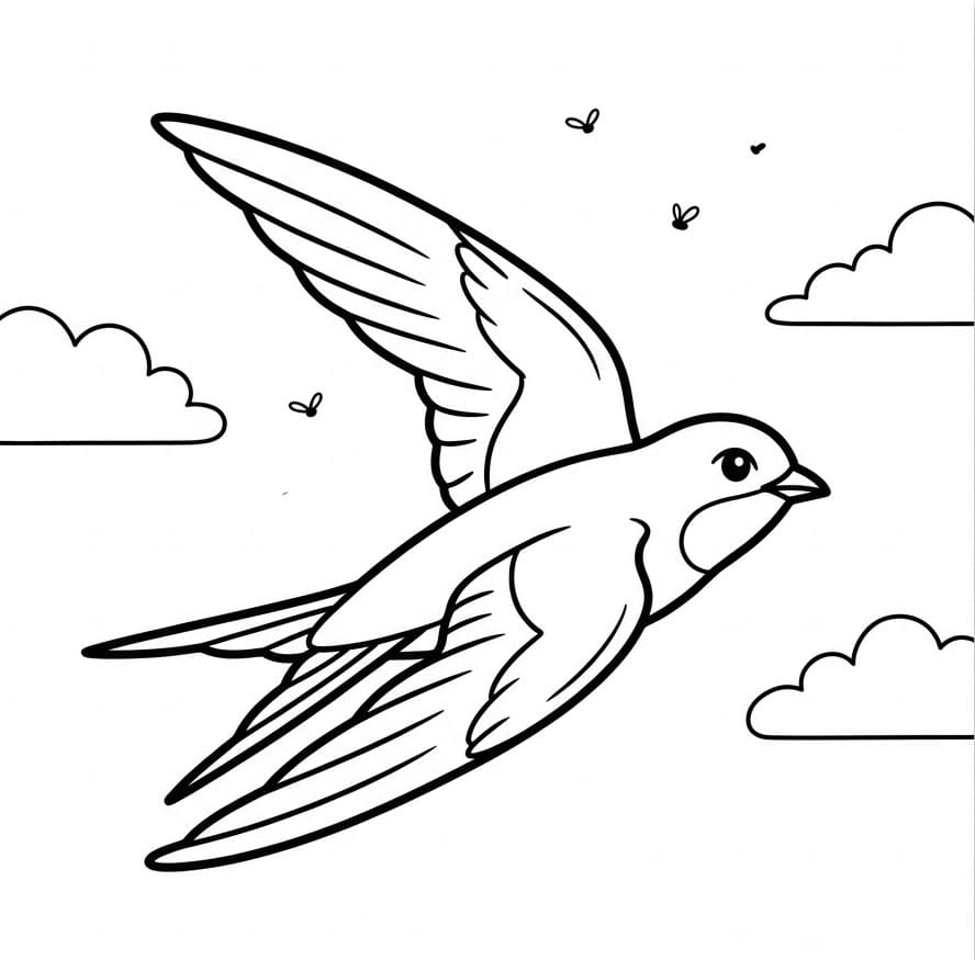 Over skyerne Tegninger til Farvelægning