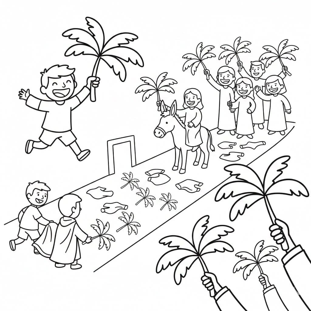 Palmesøndag Fantastisk Tegninger til Farvelægning