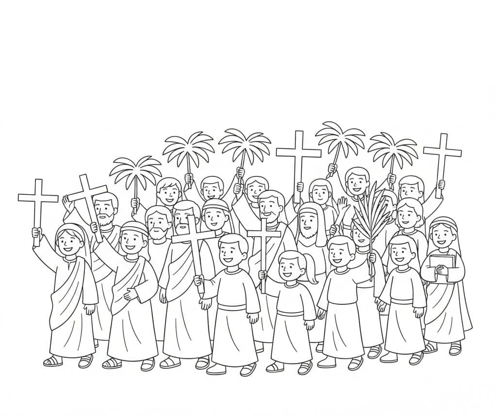 Palmesøndag tegning Tegninger til Farvelægning