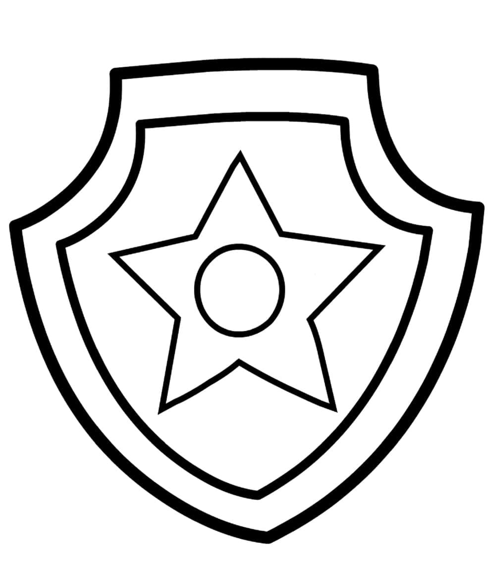 Paw Patrol Chase-mærke Tegninger til Farvelægning