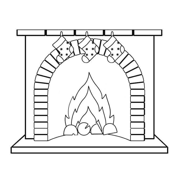 Printbar Ildsted Tegninger til Farvelægning