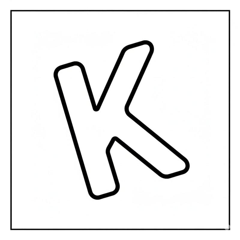 Bogstavet K Tegninger til Farvelægning