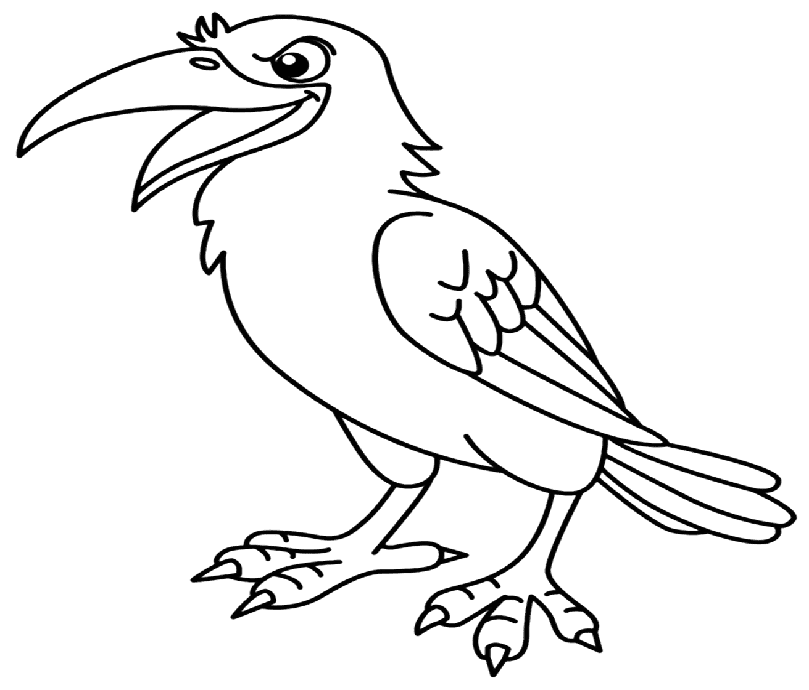 Sød krage Tegninger til Farvelægning