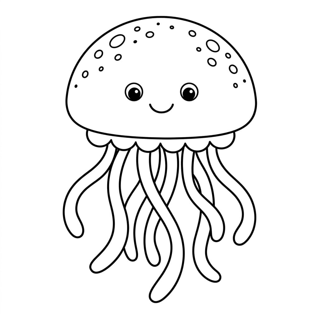 Søvnig Vandmand Tegninger til Farvelægning