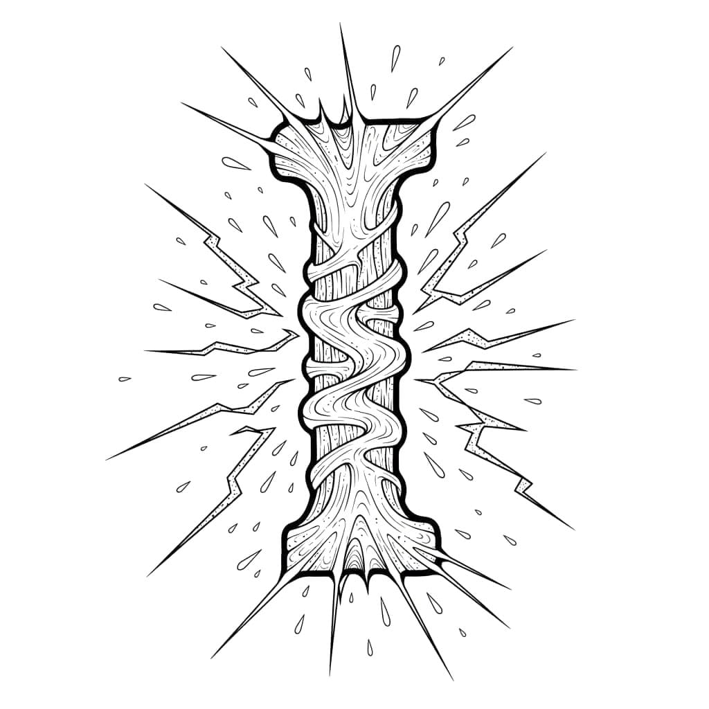 Spændt bogstav I Tegninger til Farvelægning