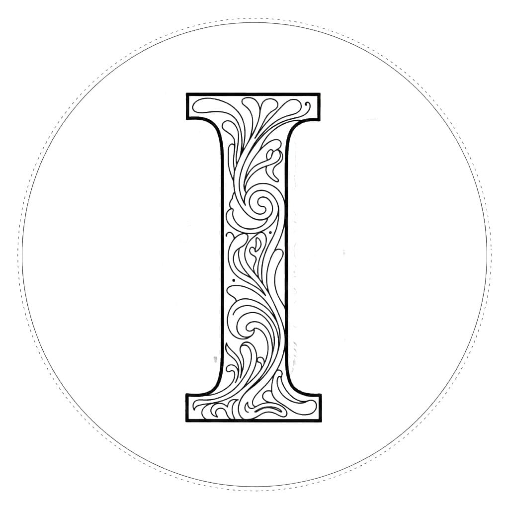 Spøgelseslag Bogstav I Tegninger til Farvelægning