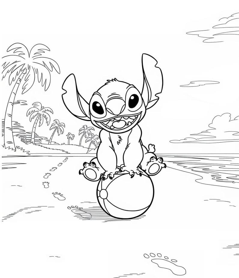 Stitch og Angel Sød Tegninger til Farvelægning