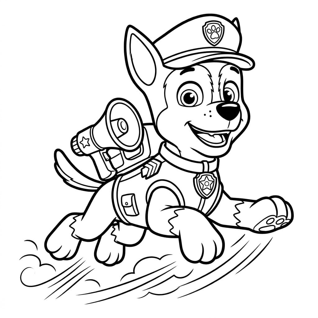 Surfende Chase Tegninger til Farvelægning