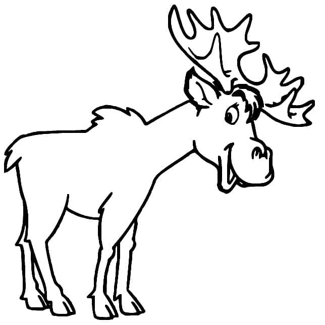 Tegneserie-elg Tegninger til Farvelægning