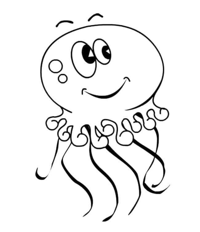 Tegneserie smilende vandmænd Tegninger til Farvelægning