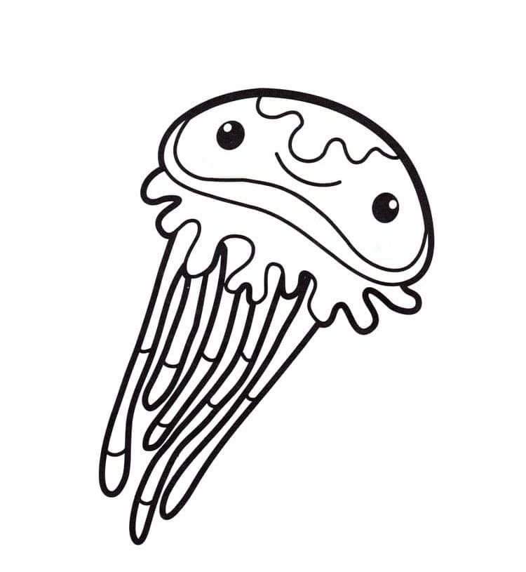 Tegneserie sød vandmand Tegninger til Farvelægning