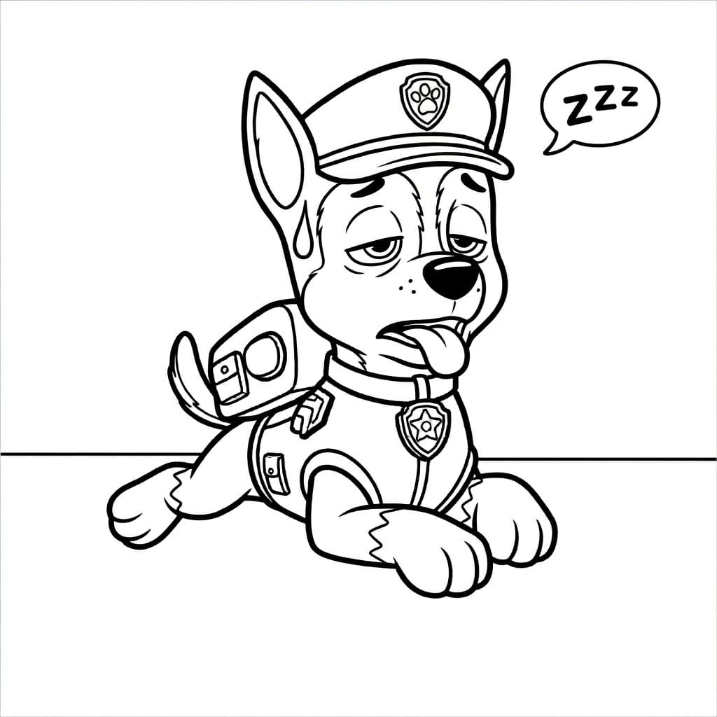 Træt Chase Tegninger til Farvelægning