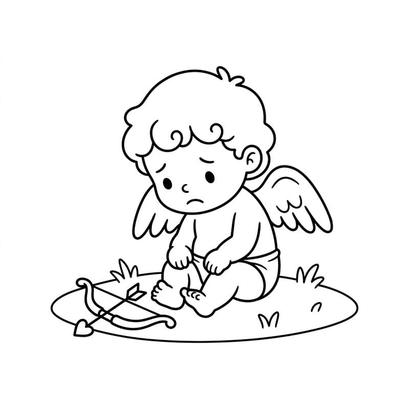 Trist Amor Tegninger til Farvelægning