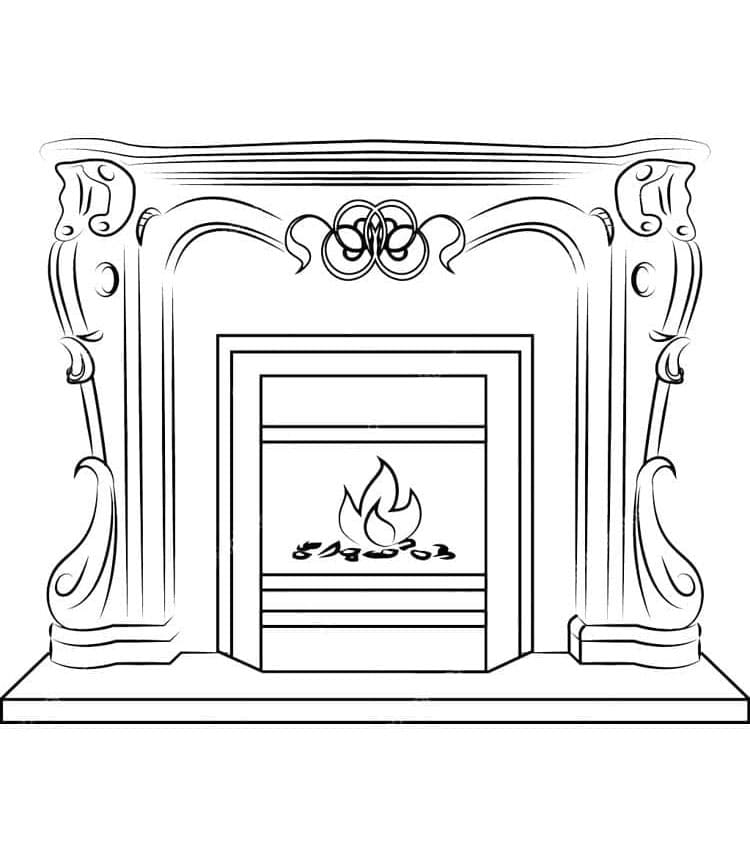Udskriv Ildsted Tegninger til Farvelægning