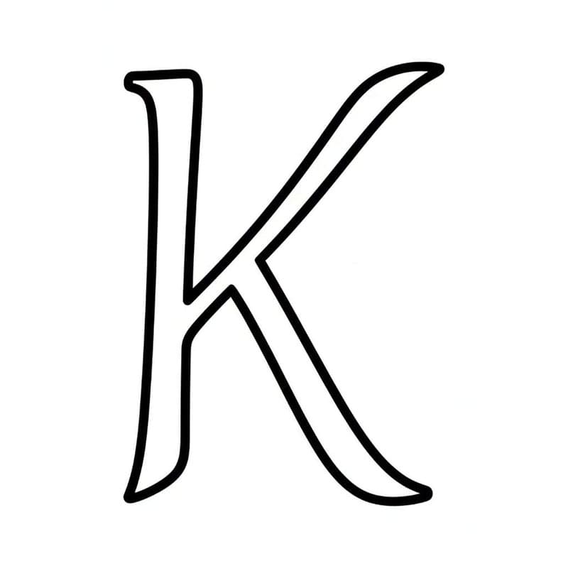 Visning af lille K Tegninger til Farvelægning