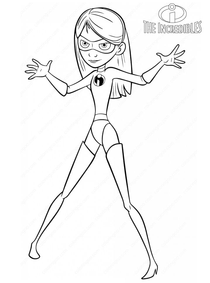 Afkøle Violet Parr Tegninger til Farvelægning