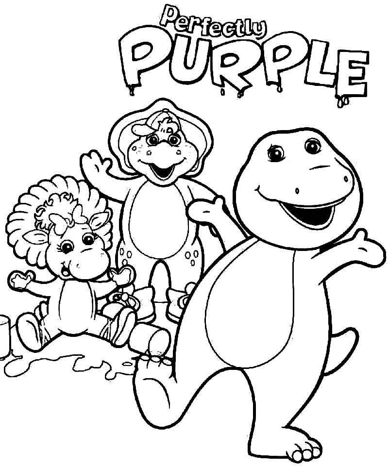 Barney, Baby Pop med BJ Tegninger til Farvelægning