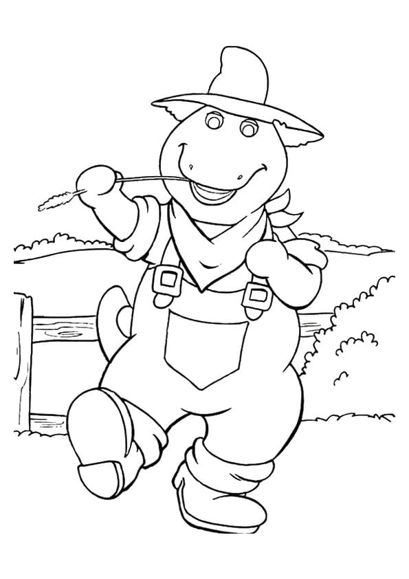 Barney Cowboyen Tegninger til Farvelægning