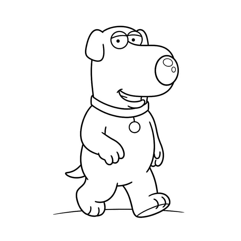 Brian Griffin i Family Guy Tegninger til Farvelægning
