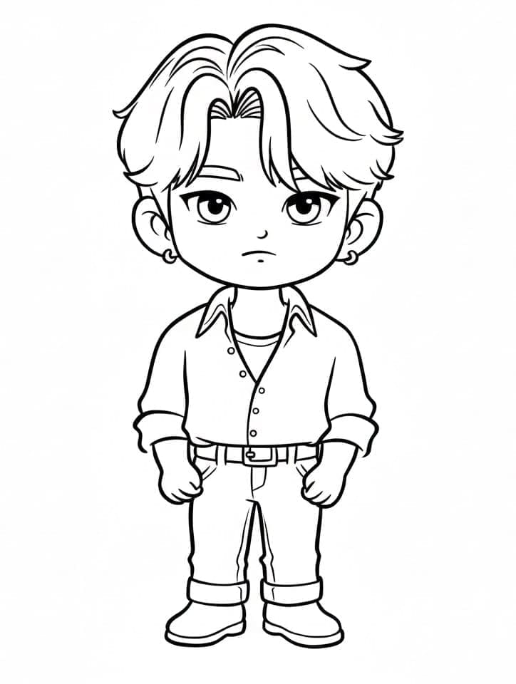 Chibi Jinu Saja Boys Tegninger til Farvelægning