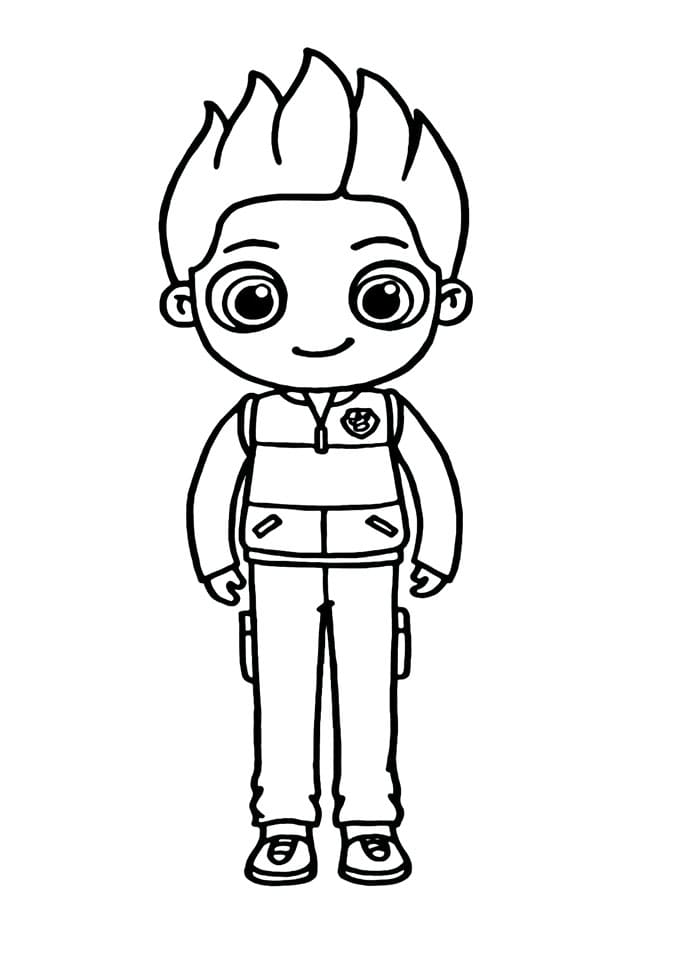 Chibi Ryder Paw Patrol Tegninger til Farvelægning