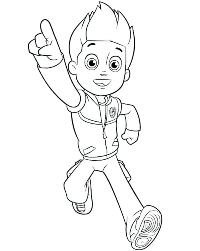 Dejlig Ryder Paw Patrol Tegninger til Farvelægning