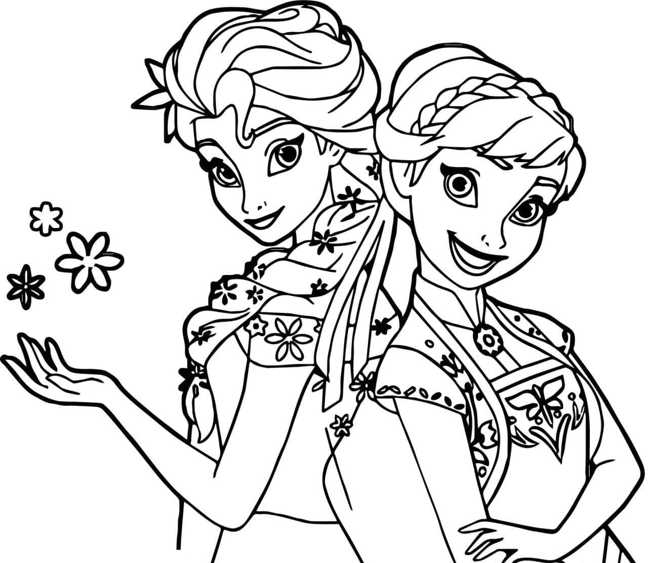 Disney Frost Elsa og Anna Tegninger til Farvelægning