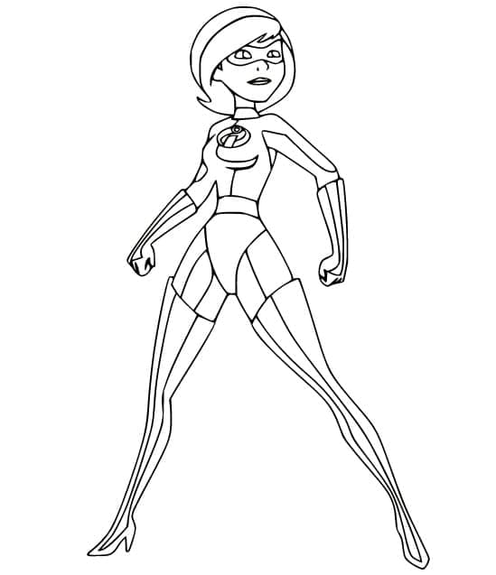 Elastigirl Tegninger til Farvelægning