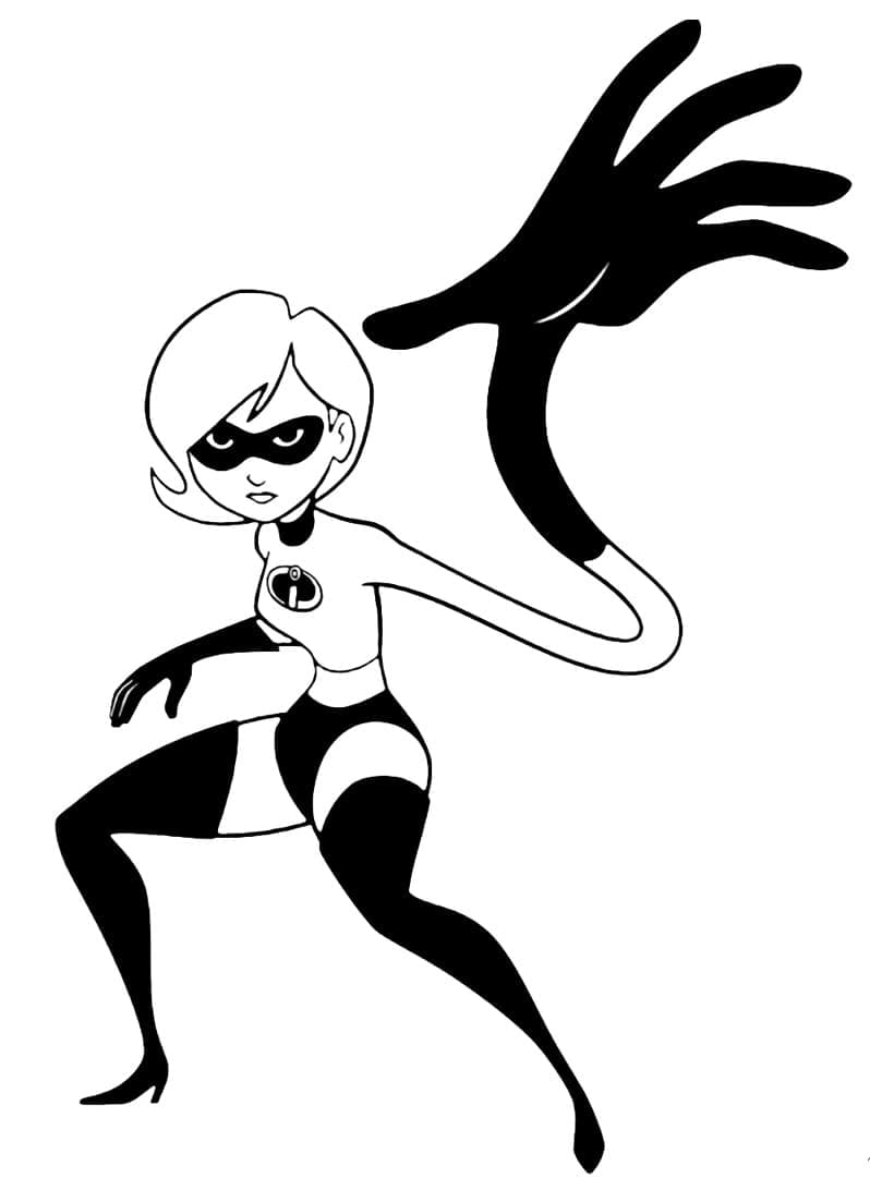Elastigirl fra De Utrolige Tegninger til Farvelægning
