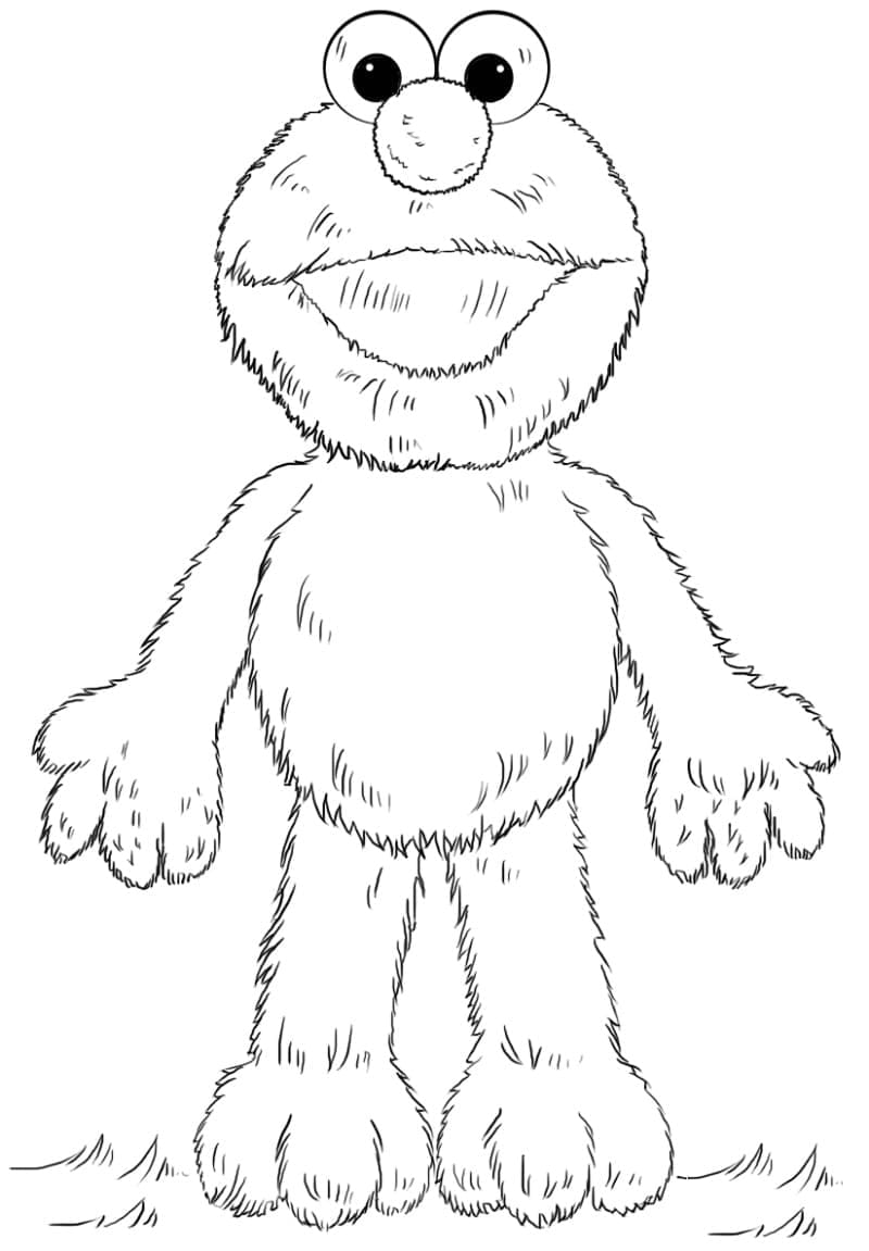 Elmo i Sesamgade Tegninger til Farvelægning