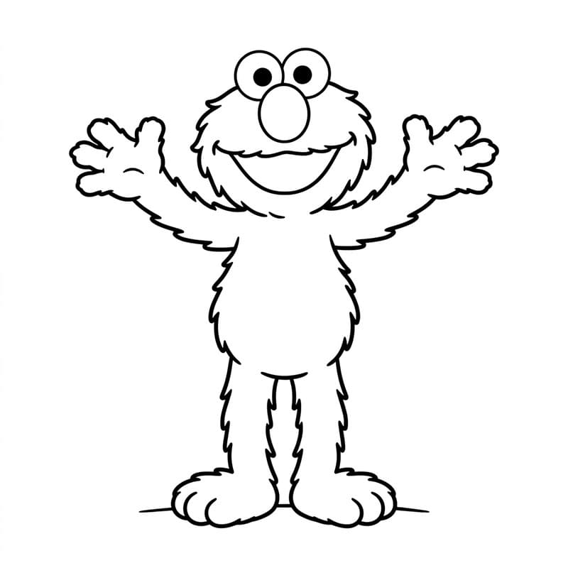 Elmo med åbne arme Tegninger til Farvelægning