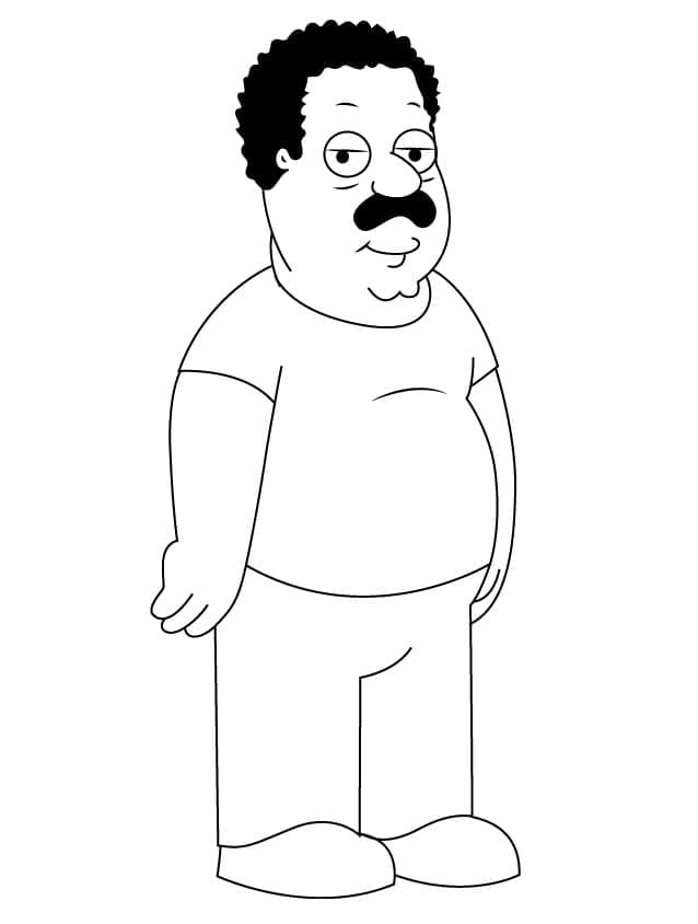 Family Guy Cleveland Brown Tegninger til Farvelægning