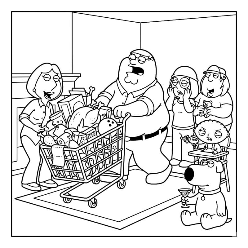 Family Guy Funny Tegninger til Farvelægning