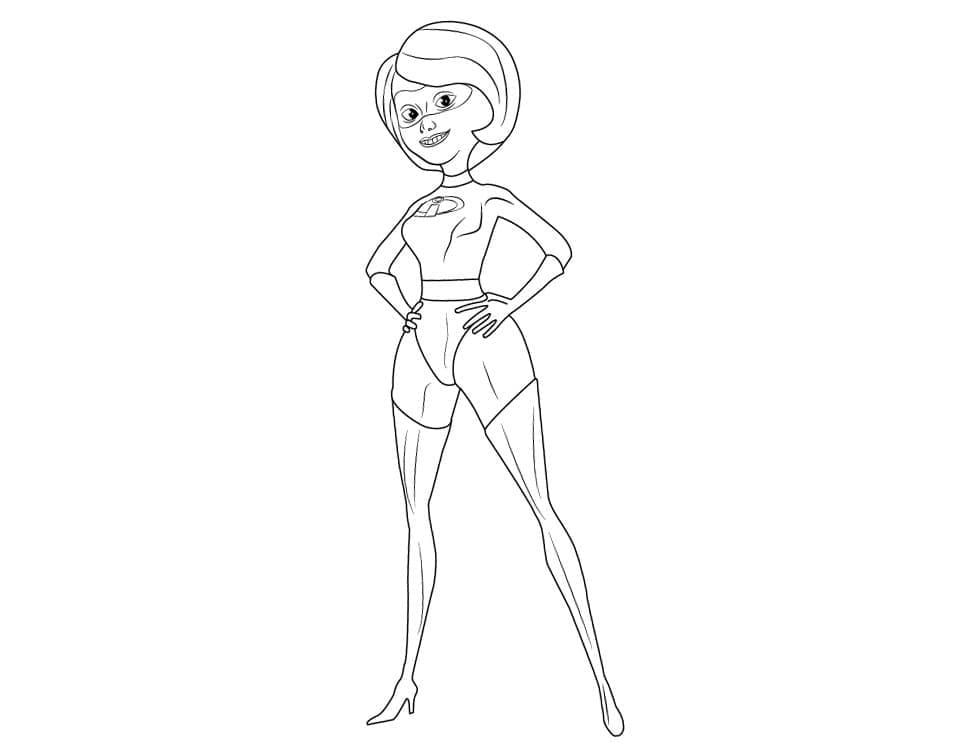 Fantastisk Elastigirl Tegninger til Farvelægning