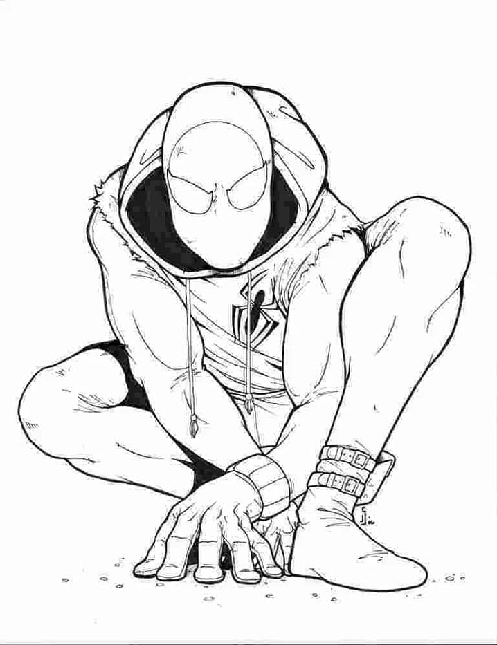 Fantastisk Spider-Man Miles Morales Tegninger til Farvelægning