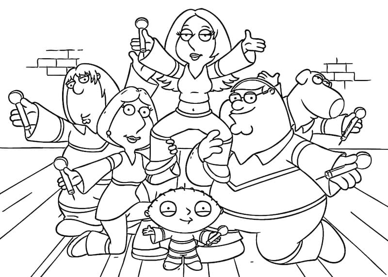 Figurer fra Family Guy Tegninger til Farvelægning