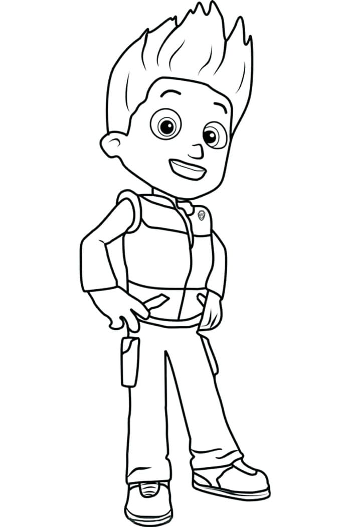 Glad Ryder Paw Patrol Tegninger til Farvelægning