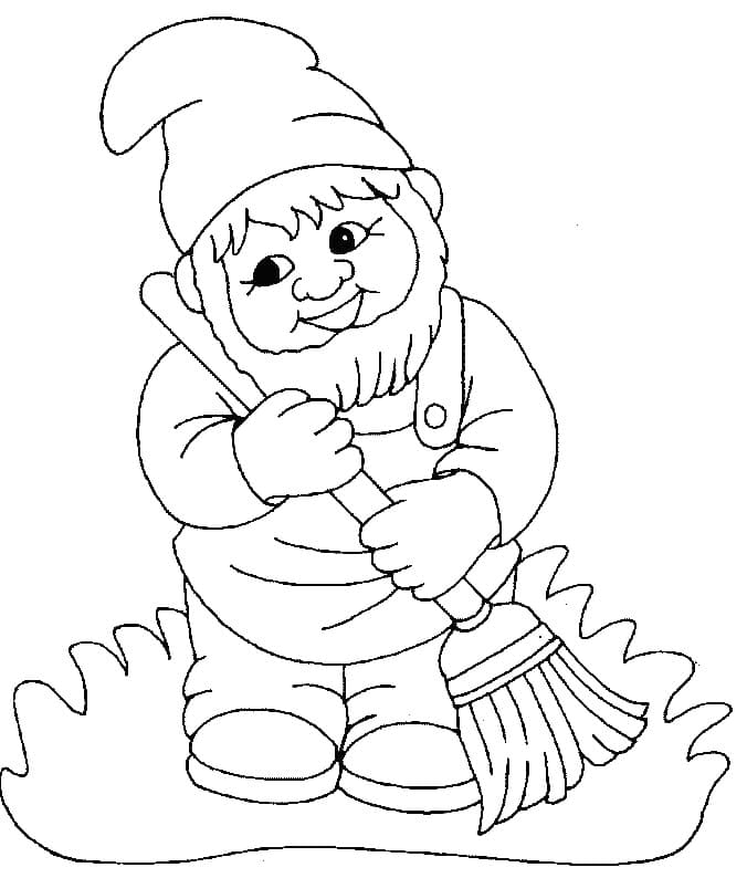 Gnome Gratis Tegninger til Farvelægning