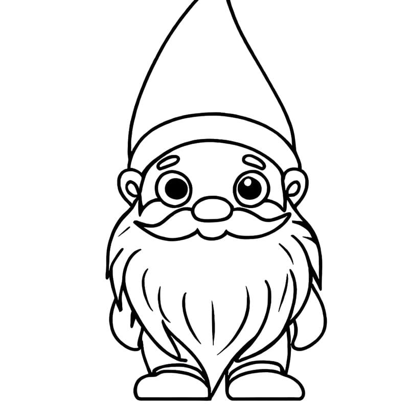 Gnome Lille Tegninger til Farvelægning