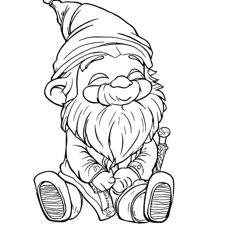 Gratis Gnome Tegninger til Farvelægning