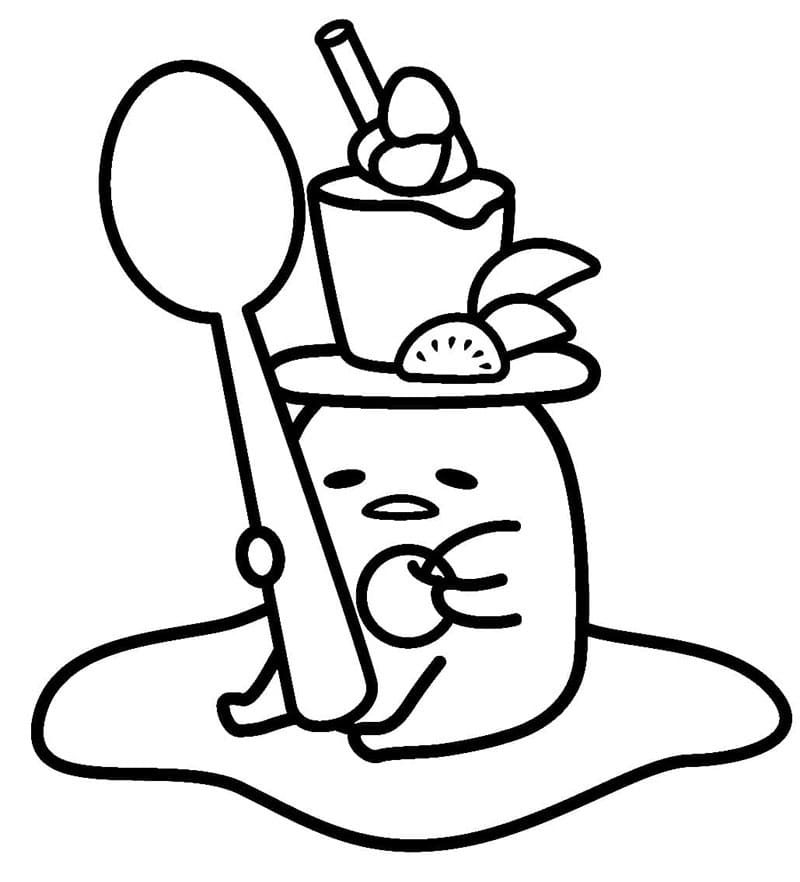 Gratis printbar Gudetama Tegninger til Farvelægning