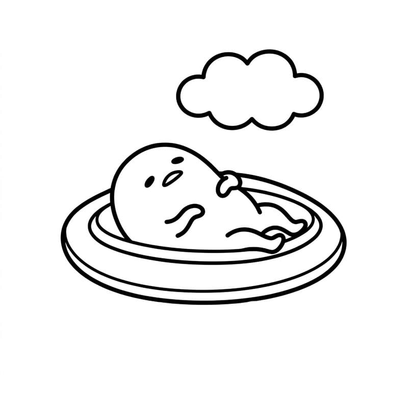 Gudetama Napu Tegninger til Farvelægning