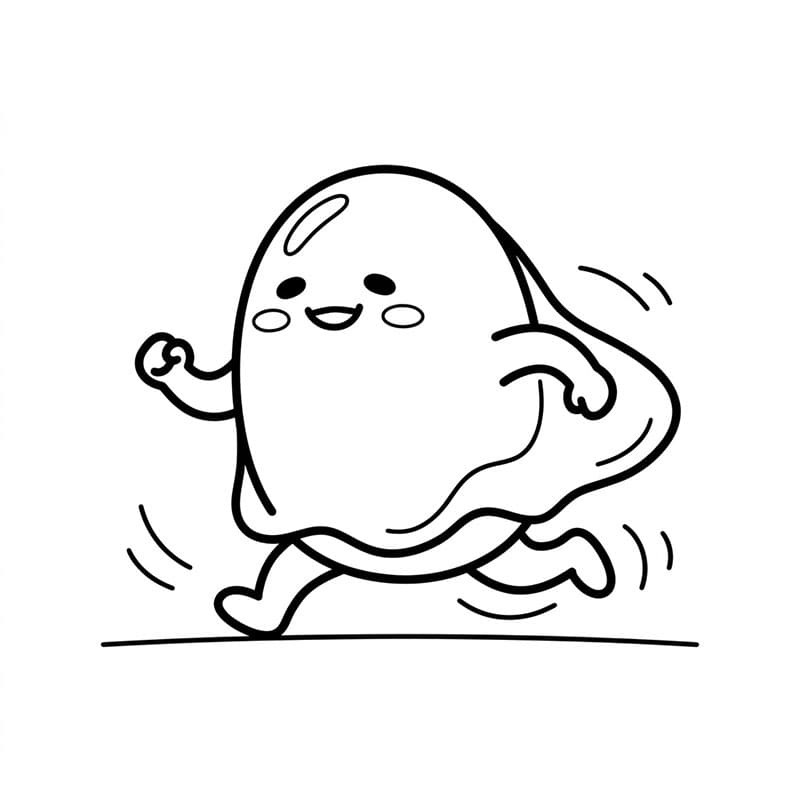Gudetama Runrun Tegninger til Farvelægning