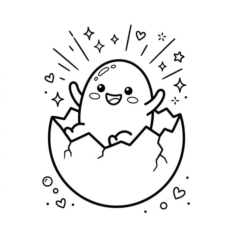 Gudetama Sparku Tegninger til Farvelægning