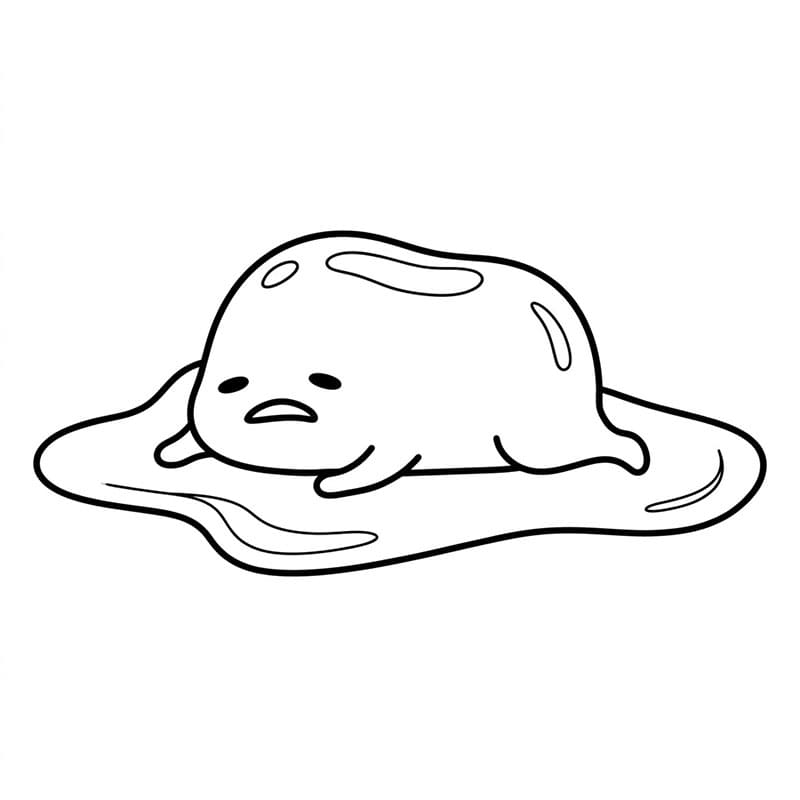 Gudetama Splashi Tegninger til Farvelægning