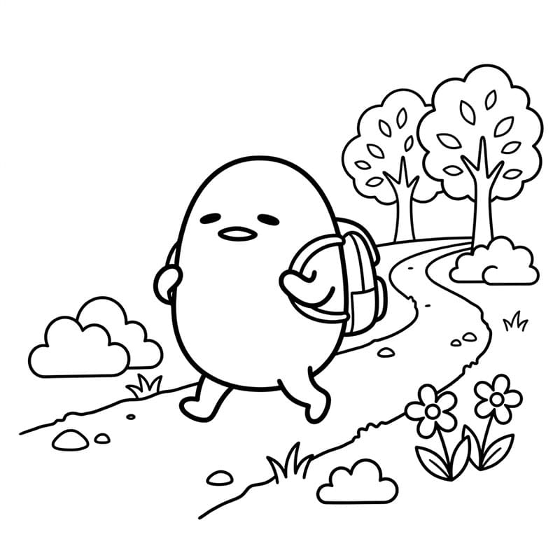 Gudetama Walku Tegninger til Farvelægning