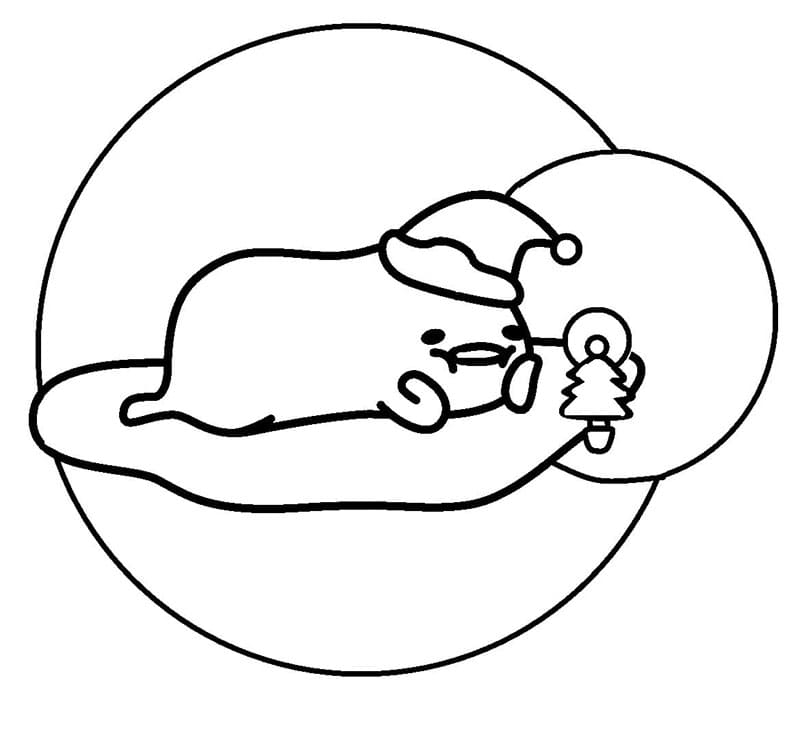 Jule Gudetama Tegninger til Farvelægning