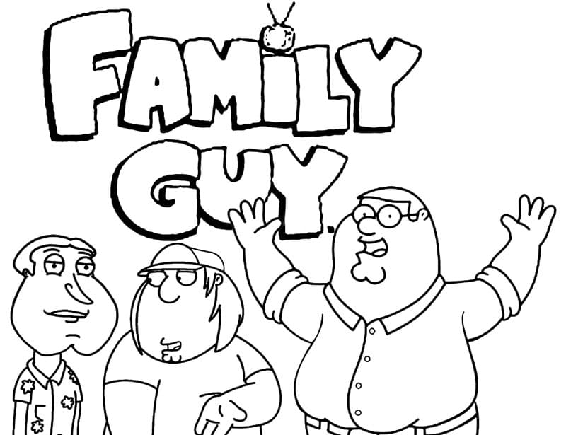 Karakterer i Family Guy Tegninger til Farvelægning