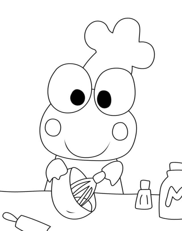 Keroppi-kokke Tegninger til Farvelægning