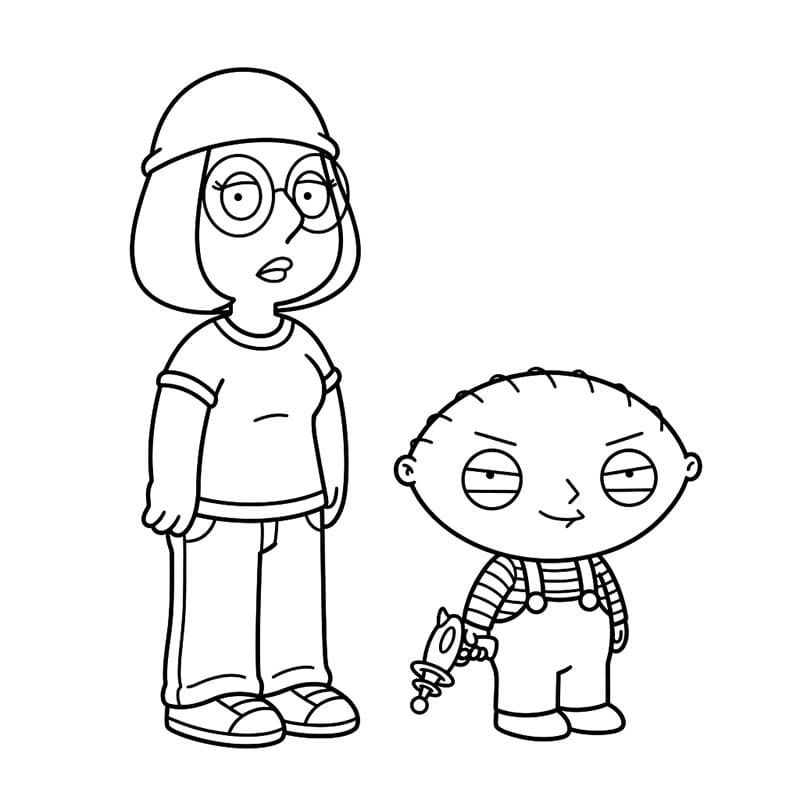 Meg og Stewie Tegninger til Farvelægning